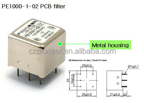 Pe1000120/250vac1a~10aマウントsmaコネクタpcbフィルタ仕入れ・メーカー・工場