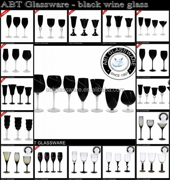 Unique design hand blow red wine glassware