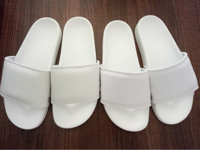 white flat slides
