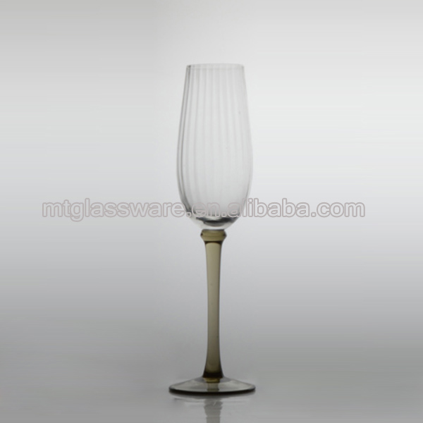 cheap colored champagne wine glasses charm with optic cup gray beaded