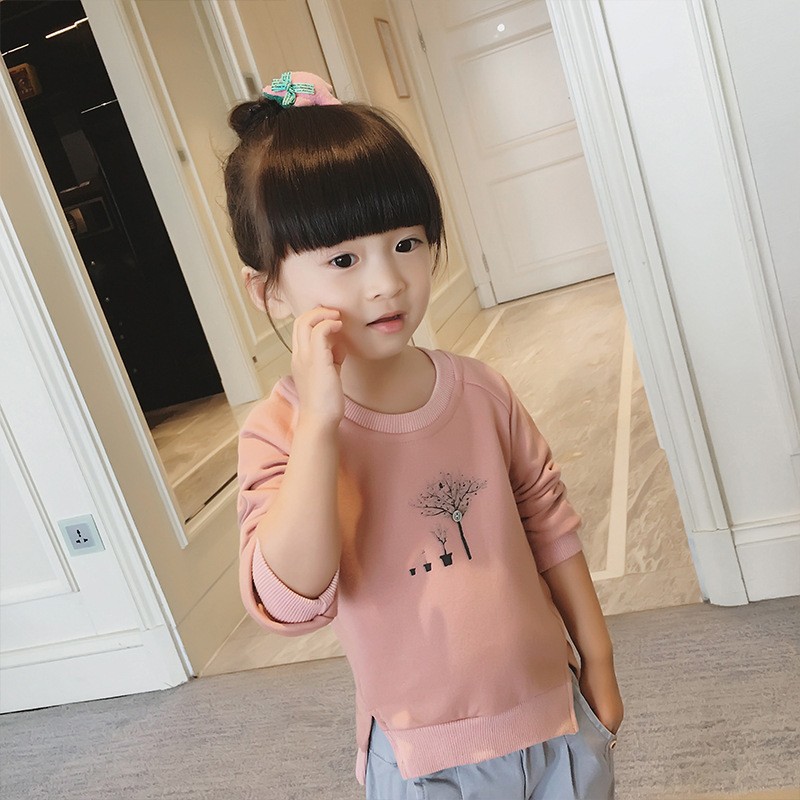 YE5095秋子供パーカー無地プリント女の子パーカー仕入れ・メーカー・工場