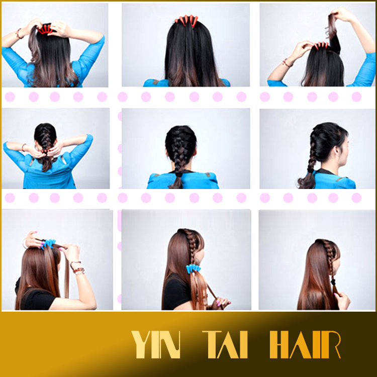 5セットの1 diyファッションヘア皿スポンジクリップヘアツイストスタイリングバンメーカー大(ピンク) 問屋・仕入れ・卸・卸売り