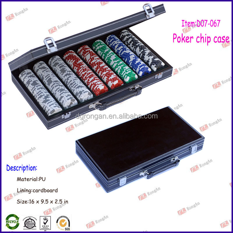 中国のサプライヤーのためのカジノロワイヤルポーカー300チップd07-068革ポーカーカードケース仕入れ・メーカー・工場