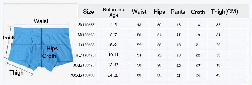 Обхват бедер у детей