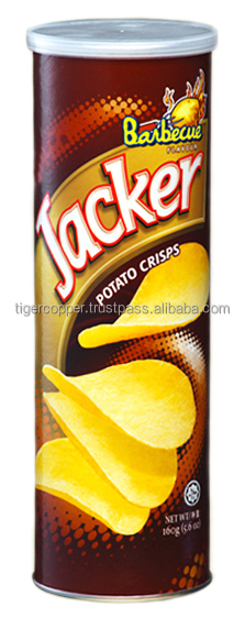 JACKER CRISPS VEGETABLE FLAVOR CANISTER 160G/JACKER POTATO CHIPS/JACKER POTATO SNACK