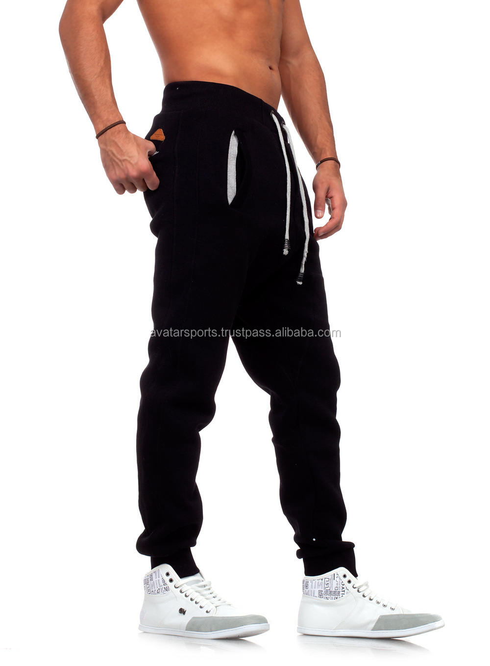 新しいファッションカジュアルメンズズボンの男性のズボンをハーレムドロップ股灰色と赤仕入れ・メーカー・工場