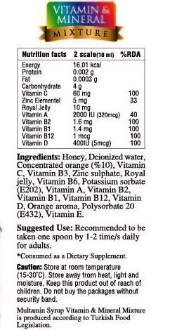 Best Multivitamin Syrup 100 ml Multamin Natural Herbal Vitamin Syrup Health Food Supplement