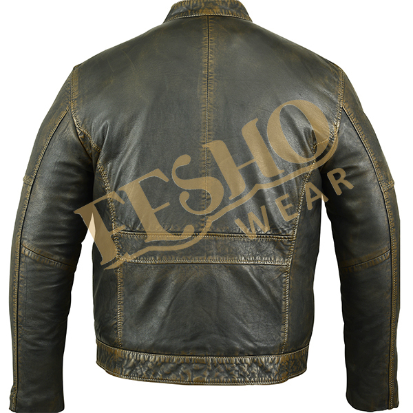 黒ワックスレザーブラウンウォッシュ用のジャケットの男性新ファッションデザインパキスタン仕入れ・メーカー・工場