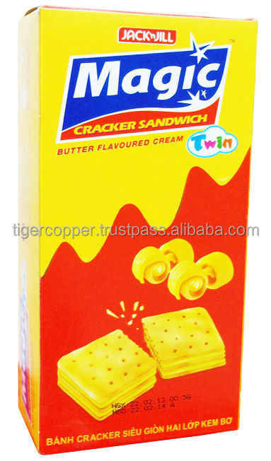 MAGIC TWIN CRACKER SANDWICH CHOCOLATE FLAVOURED CREAM BOX 210G/MAGIC COOKIES/MAGIC BISCUITS