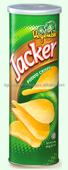 JACKER CRISPS ORIGINAL CANISTER 160G/JACKER POTATO CHIPS/JACKER POTATO SNACK