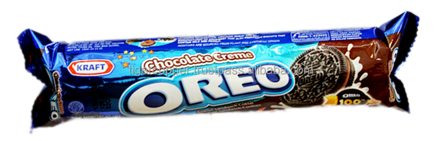 OREO CHOCOLATE SANDWICH COOKIES ICE CREAM ORANGE FLAVOR PACK 137G/OREO CHOCOLATE BISCUITS/OREO BISCUIT/OREO COOKIES