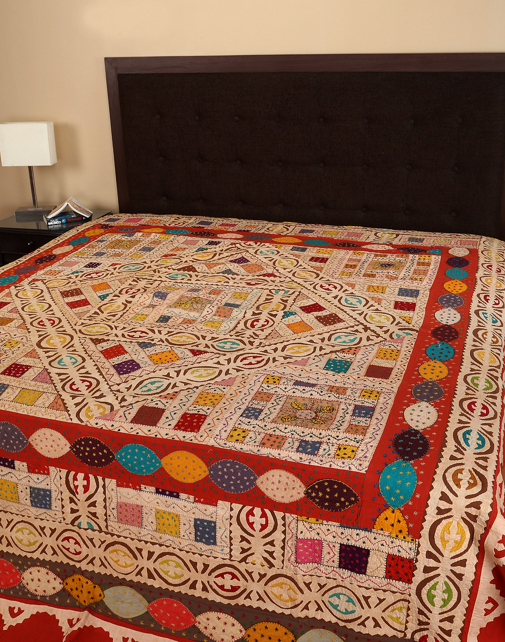 Sprei, etnische spreien, kerst spreien, elegante patch werk ... Zijde katoen sprei