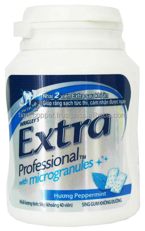 EXTRA XYLITOL STRAWBERRY GUM JAR 56G/WRIGLEYS CHEWING GUM/SUGAR FREE XYLITOL GUM