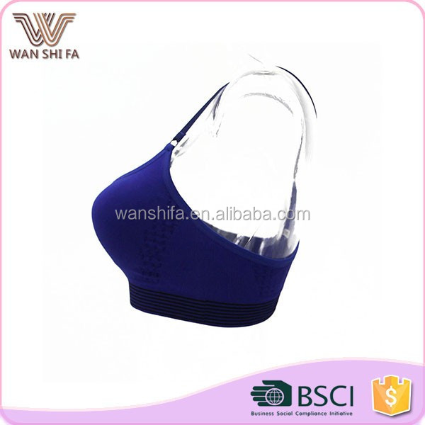 Nylon purple wholesale cheap yoga sports women sexy nude bra