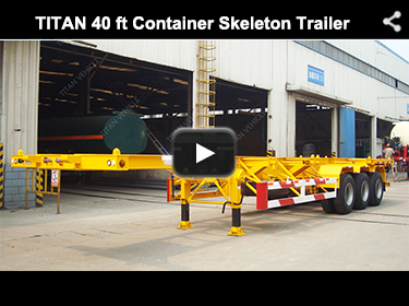 Factory Price TITAN 3 Axles 40 ft Skeleton Trailer , 20 ft Skeleton Semi Trailer Container Chassis