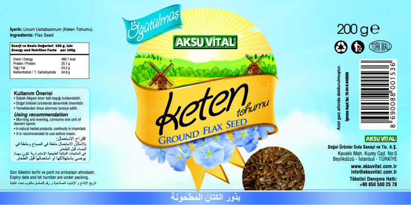 Flax Seed Label
