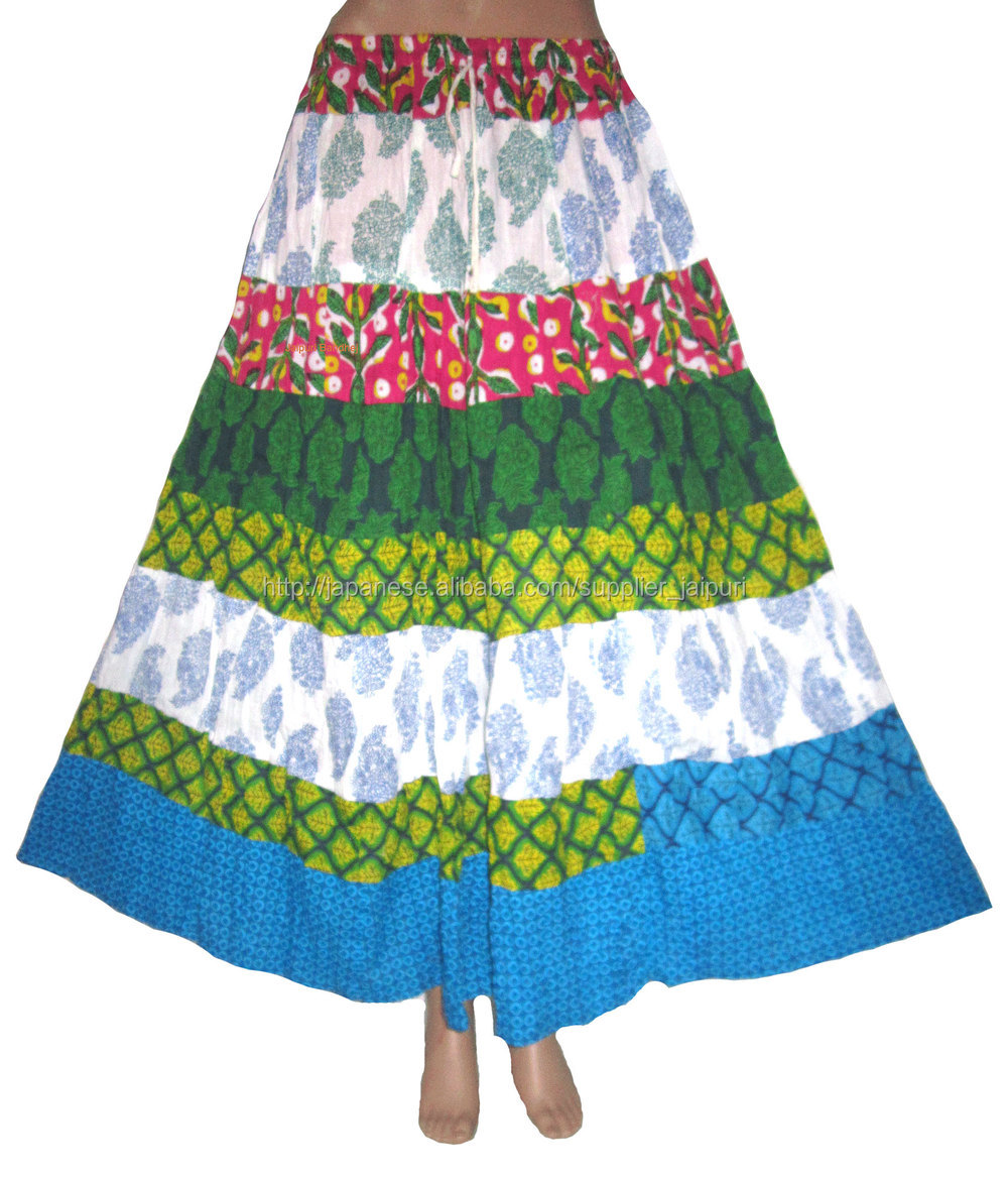 女の子の素敵なエスニックインド綿のスカート問屋・仕入れ・卸・卸売り