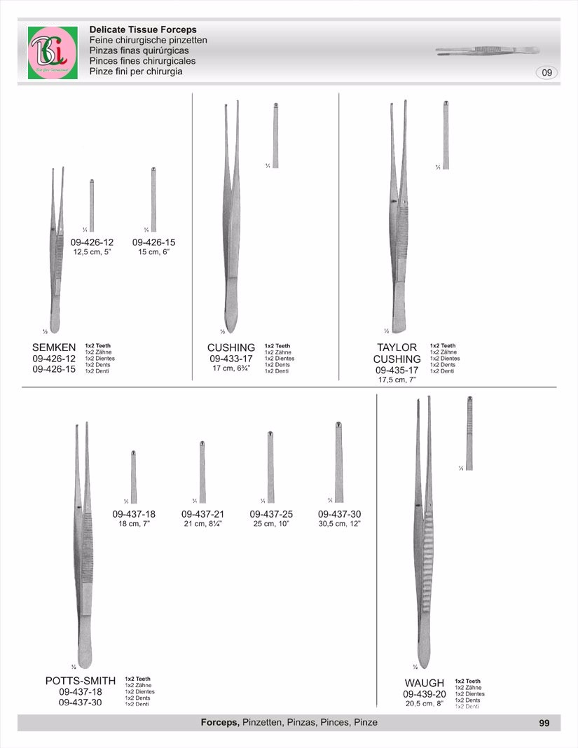 Pinza Chirurgica 1x2 Semken Cm 15,5