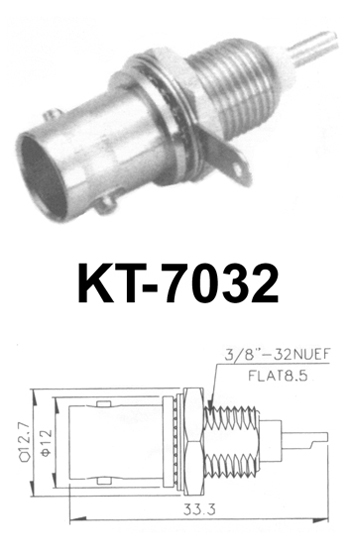 (kt- 7032) bncメスバルクヘッド、 長い糸bncrf同軸コネクタ仕入れ・メーカー・工場