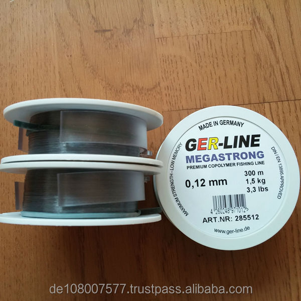 スポーツフィッシングライン、 ドイツで作られたナイロン釣り糸megastrong- ソフト0.10-0.60mm300メートル問屋・仕入れ・卸・卸売り