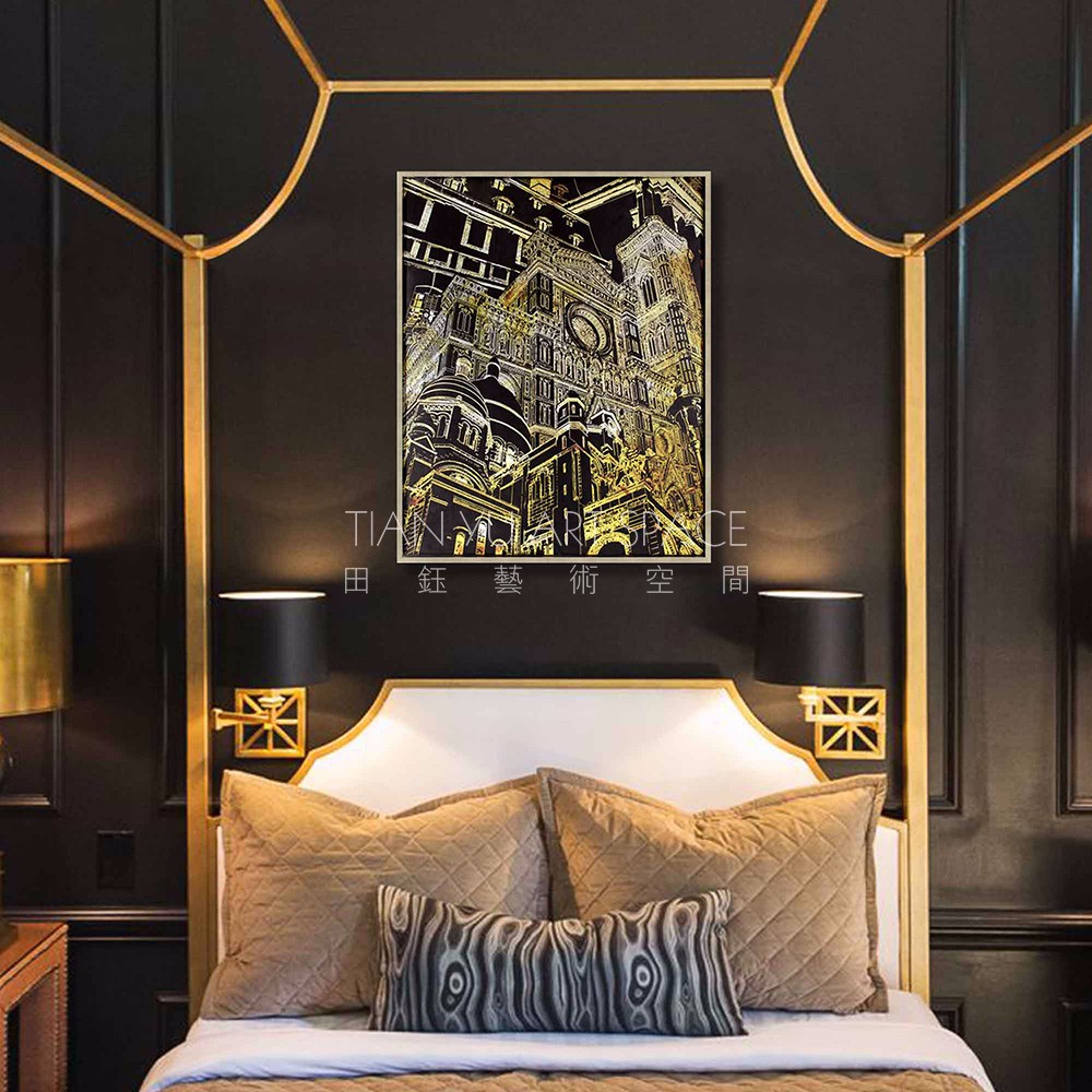 Nieuwste 3d muur painting champagne kleur diy kristal diamant ... Kleur ontwerp muur