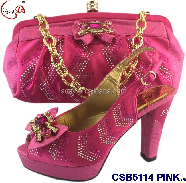 CSB5114用売上高ミドルラフ靴マッチングバッグロイヤルブルー/フューシャfashionalの色でストーンズとクリスタル用パーティー仕入れ・メーカー・工場