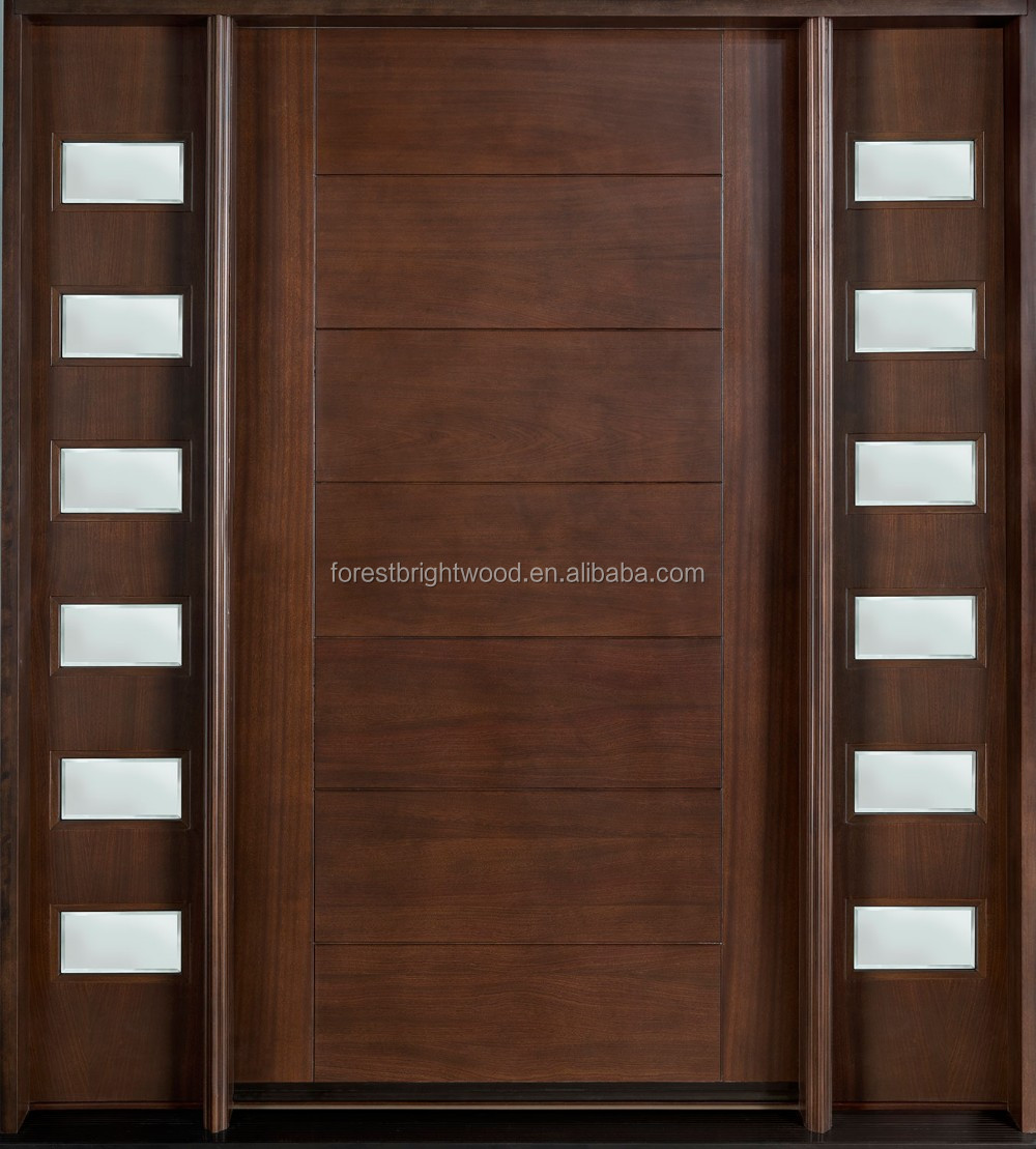 America Solid Mahogany Villa Main Door With Grill Designs Buy Front Wooden Doors Product On Alibaba Com