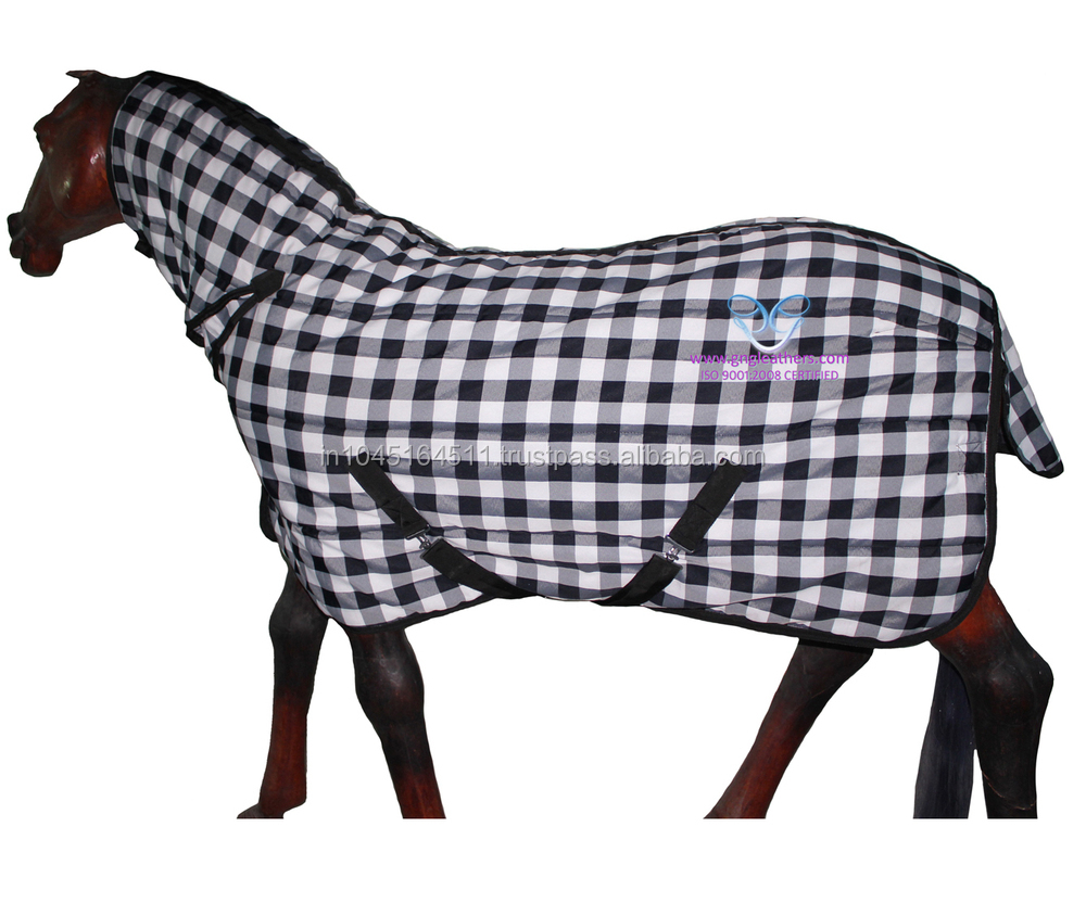 黒で安定敷物馬/白のチェック。問屋・仕入れ・卸・卸売り