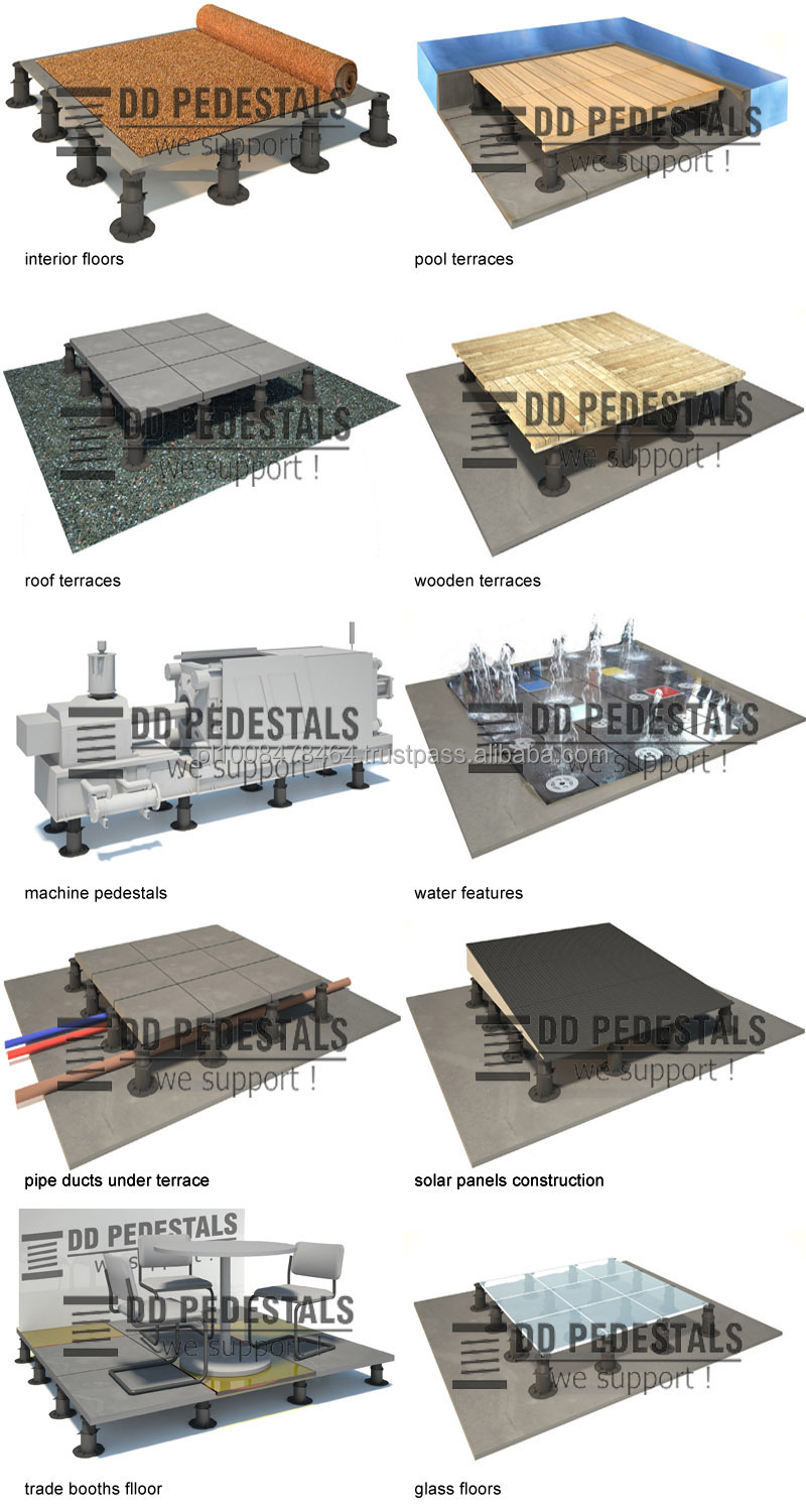 調整可能なプラスチック製の高負荷用台座階調節可能なwpcデッキをサポート 問屋・仕入れ・卸・卸売り
