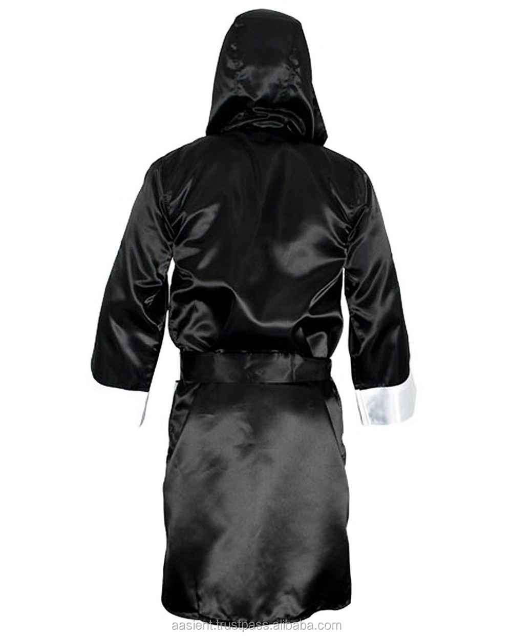 Boxing Robe / Boxing Robe With Hood / Satin Boxing Robe Buy Silver