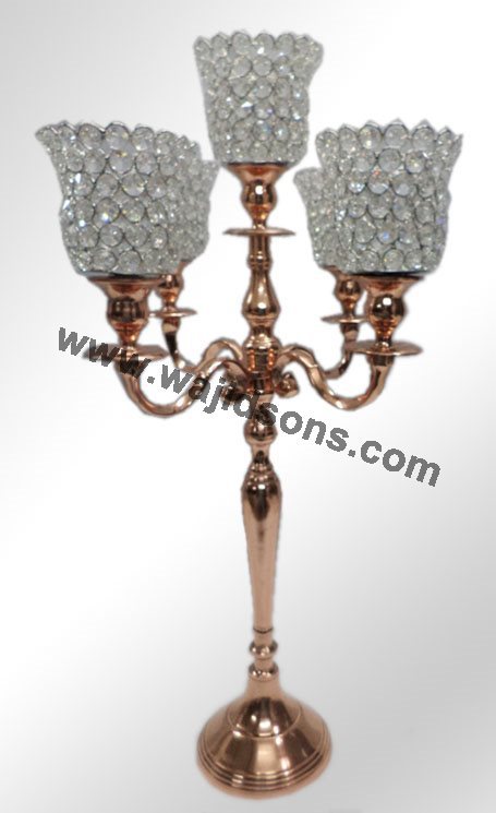新しい形の水晶燭台の目玉の結婚式のパーティー装飾wajidsons法人仕入れ・メーカー・工場