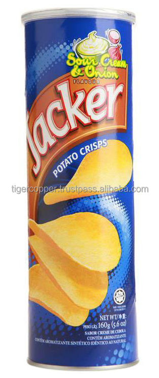 JACKER CRISPS ORIGINAL CANISTER 160G/JACKER POTATO CHIPS/JACKER POTATO SNACK