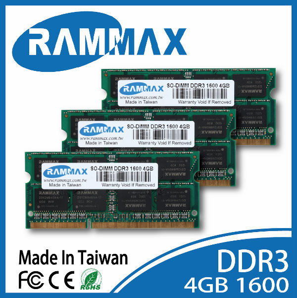 ddr3 sodimm ram memoria 1600 4gb para laptop 256x8x16c CL11 aPC12800 204PIN  chips originales piezas de computadora DRAM precio de fábrica, aceptamos  T/T