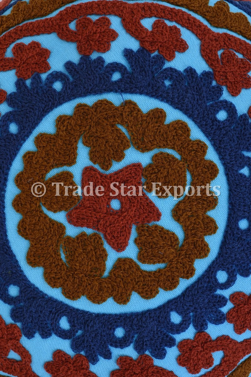 Suzani曼荼羅床オットマンpoufsインド装飾床枕刺繍クッションカバー16 仕入れ・メーカー・工場