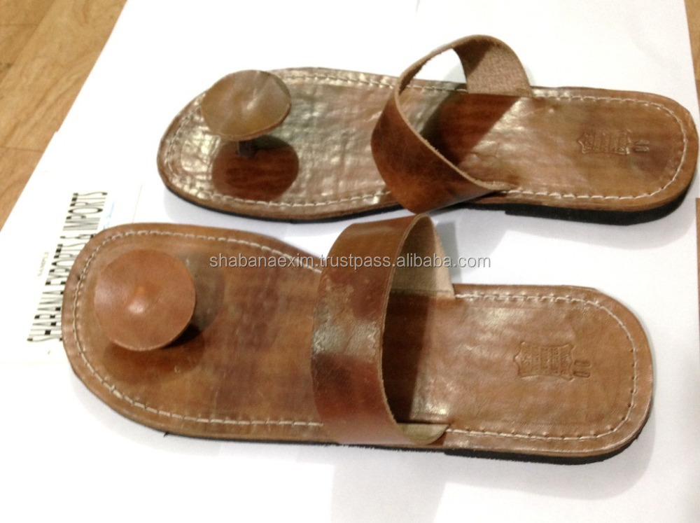 Brown Color Jesus Leather Sandals Traditional Handmade Slippers