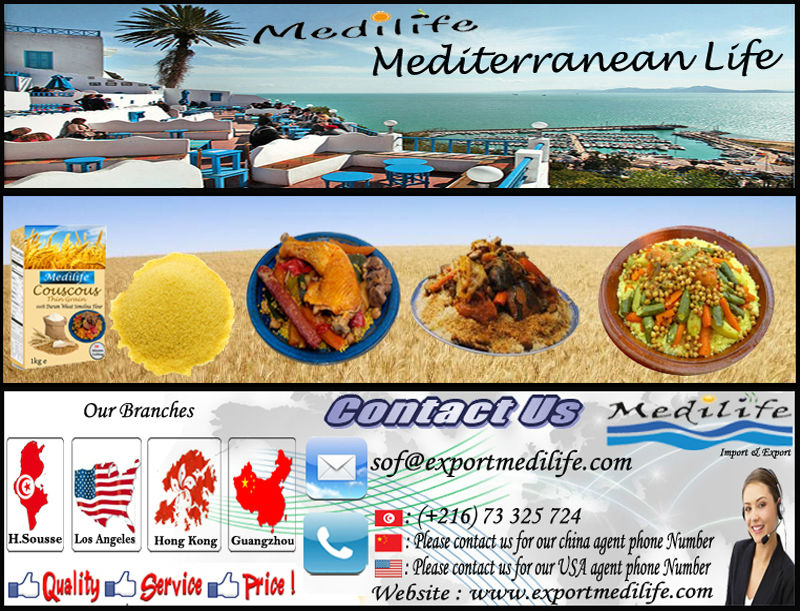 Tunisian Middle Grain Couscous,whole meal Couscous Medium, Couscous, High Quality of Couscous ,Bag 1 Kg