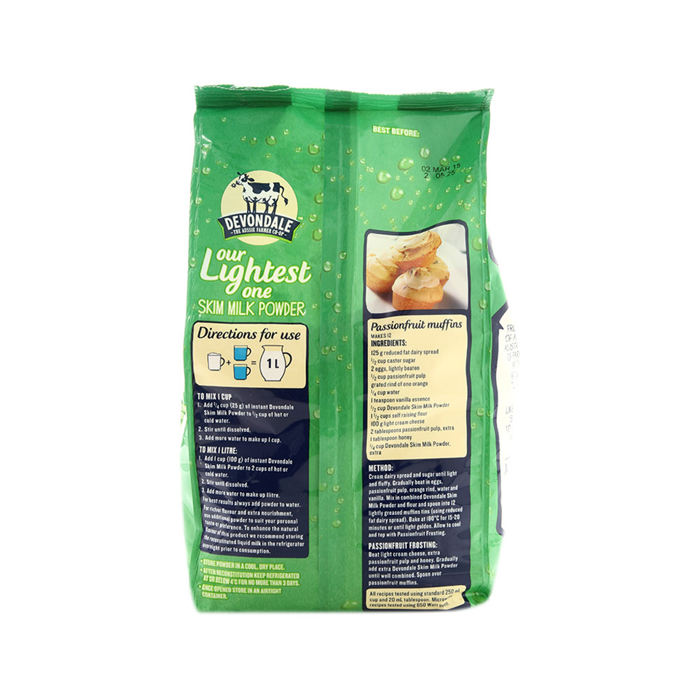 devondale skim milk powder - "our lightest one" 1kg instant milk