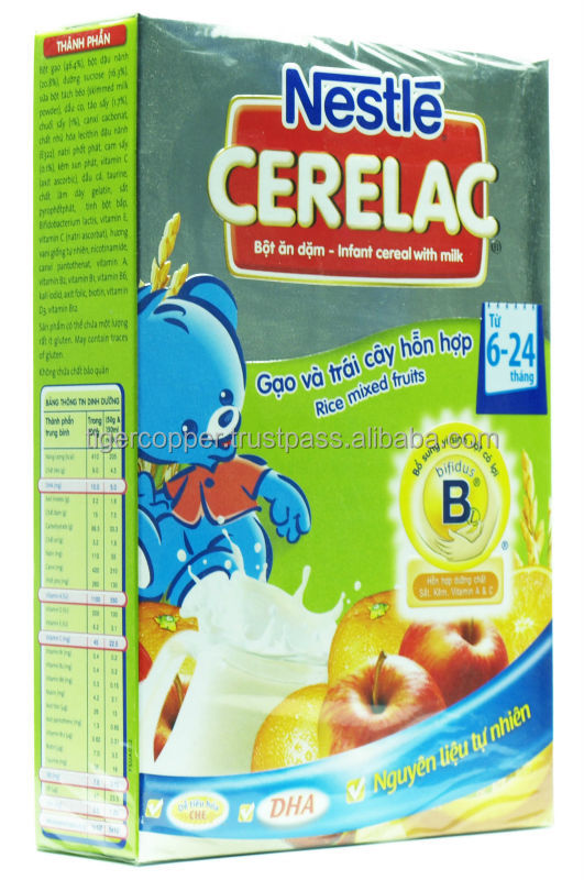 NESTLE CERELAC VEGETABLE AND PUMPKIN INFANT CEREAL WITH MILK BOX 200G Packing: 24 boxes * carton