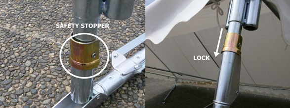 日本の高品質アルミイベント販売のための安全ストッパー付テント仕入れ・メーカー・工場