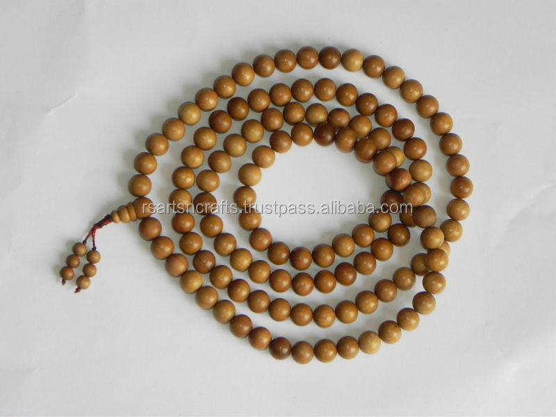 インドのの数珠、 白檀ビーズ、 白檀チベット祈り問屋・仕入れ・卸・卸売り