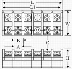 組立型tr-4035mm40adinレール取付け端子台仕入れ・メーカー・工場