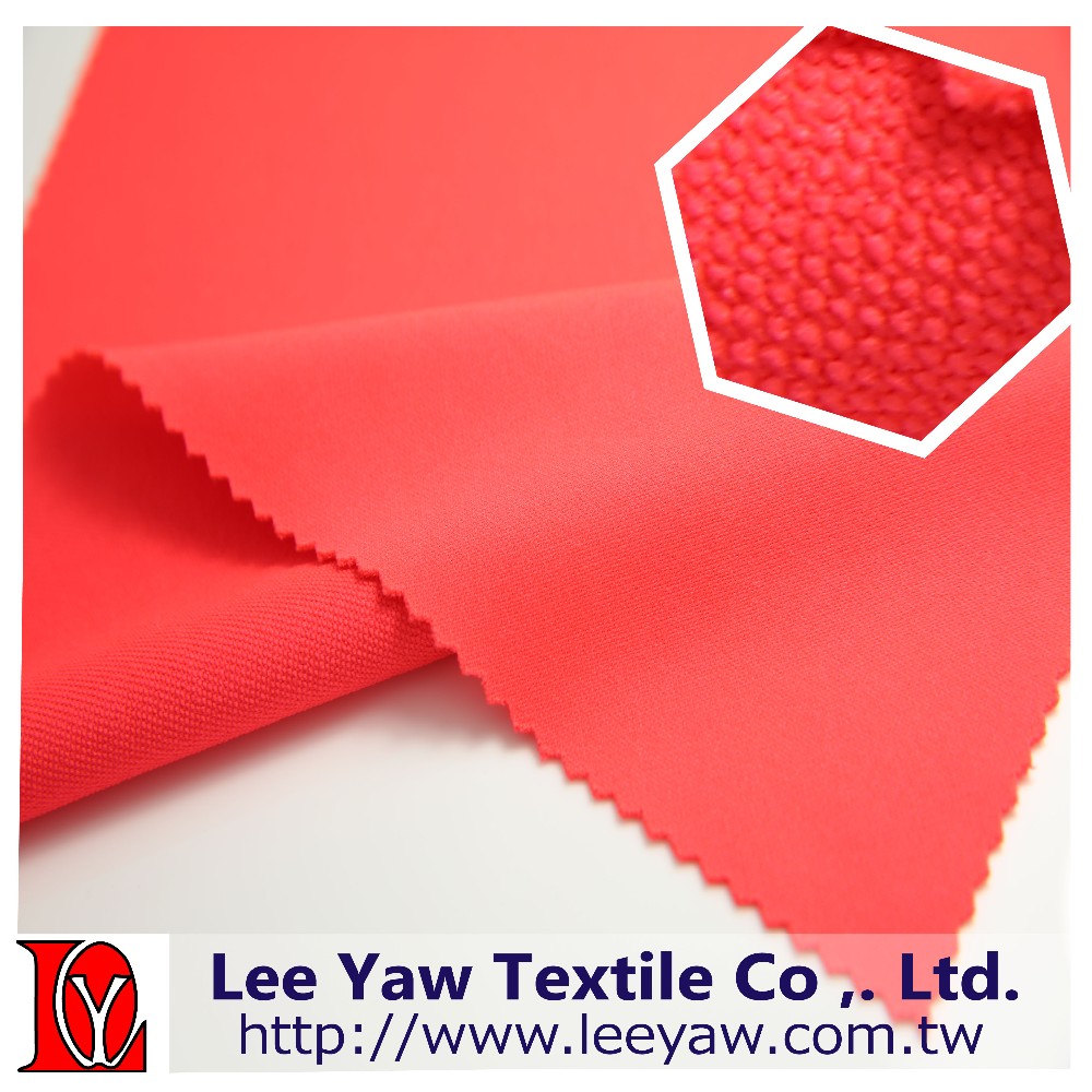 100 Polyester Interlock Pique Fabric With Mechanical 4 Way Stretch