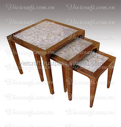 セット の 3 アンティーク漆テーブル コーヒー テーブル ベトナム製仕入れ・メーカー・工場