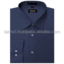 最高品質フルハンドダークブルー無地正式な男性のシャツからインド仕入れ・メーカー・工場