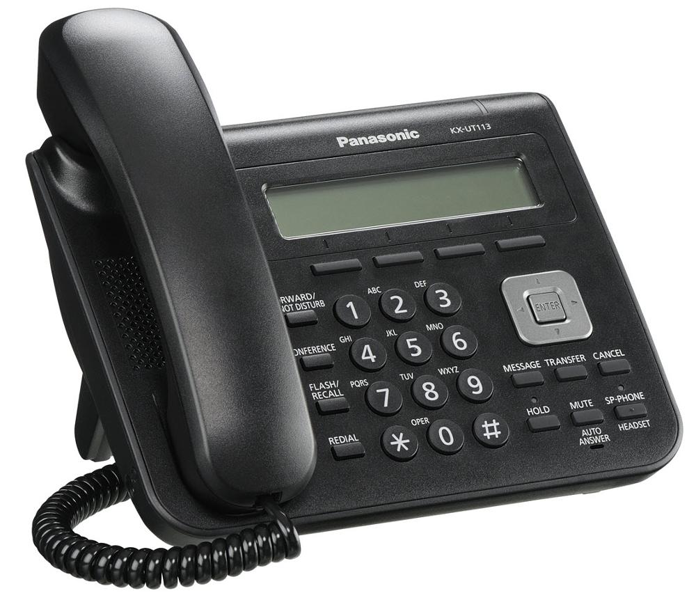 Kxut113b Basic Sip Phone With 3 Line Lcd Display Panasonic Pbx System